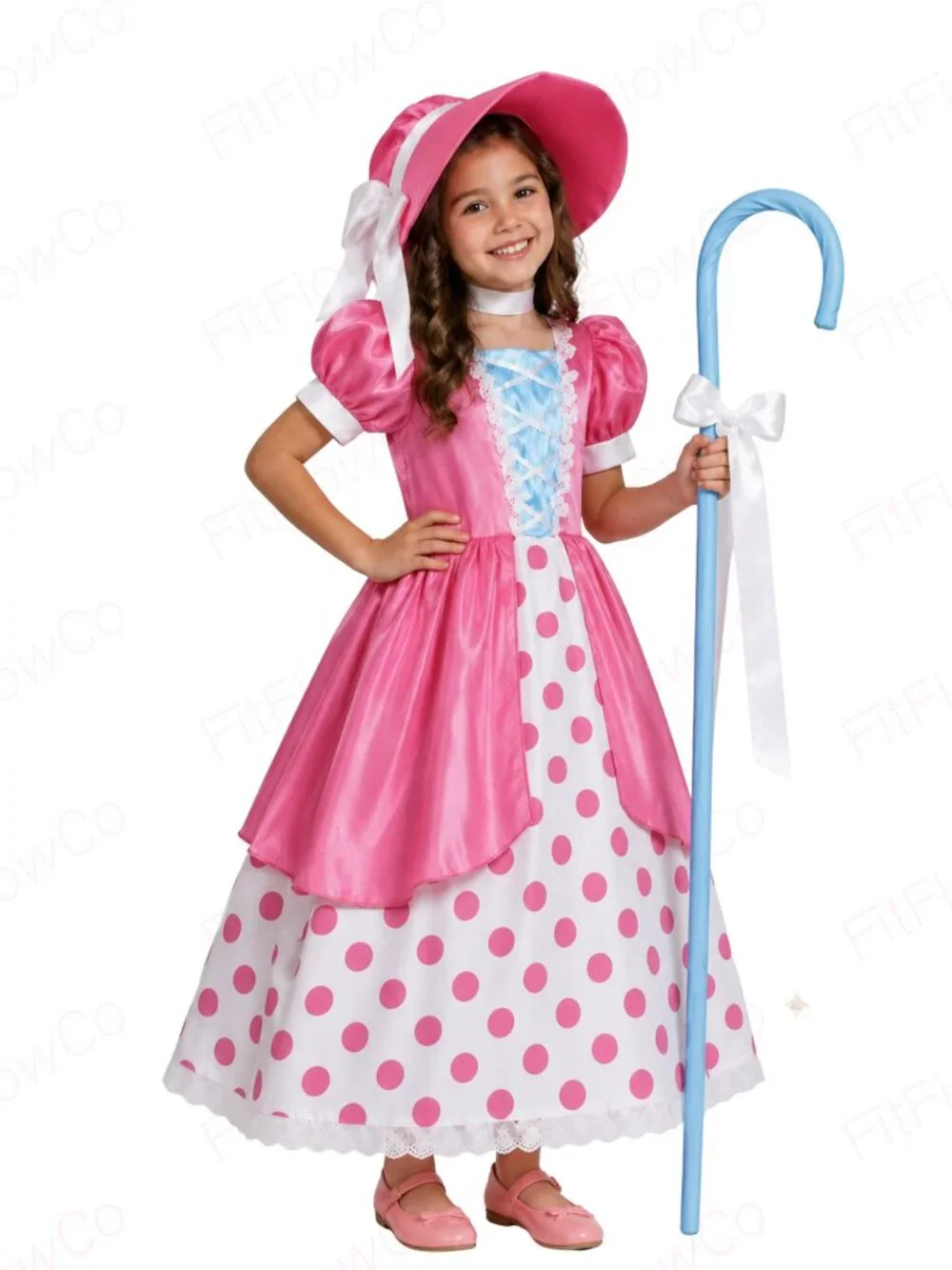 Princess Paradise Polka Dot Bo Peep Costume Girls Large 10 NWT 3 Piece